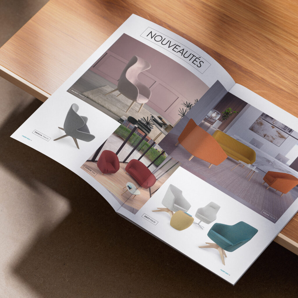 POUR L’ACCUEIL
La gamme DRIFT vous séduira par son élégance enveloppante et son design
tout en rondeur. Elle s’inscrit dans une large collection de fauteuils assortis,
pour des aménagements harmonieux et raffinés.
